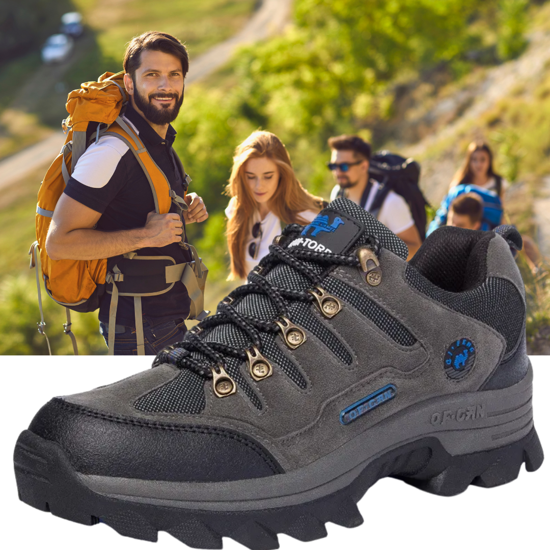 Men's Genuine Leather Comfy Arch Support Hiking Orthopedic Shoes