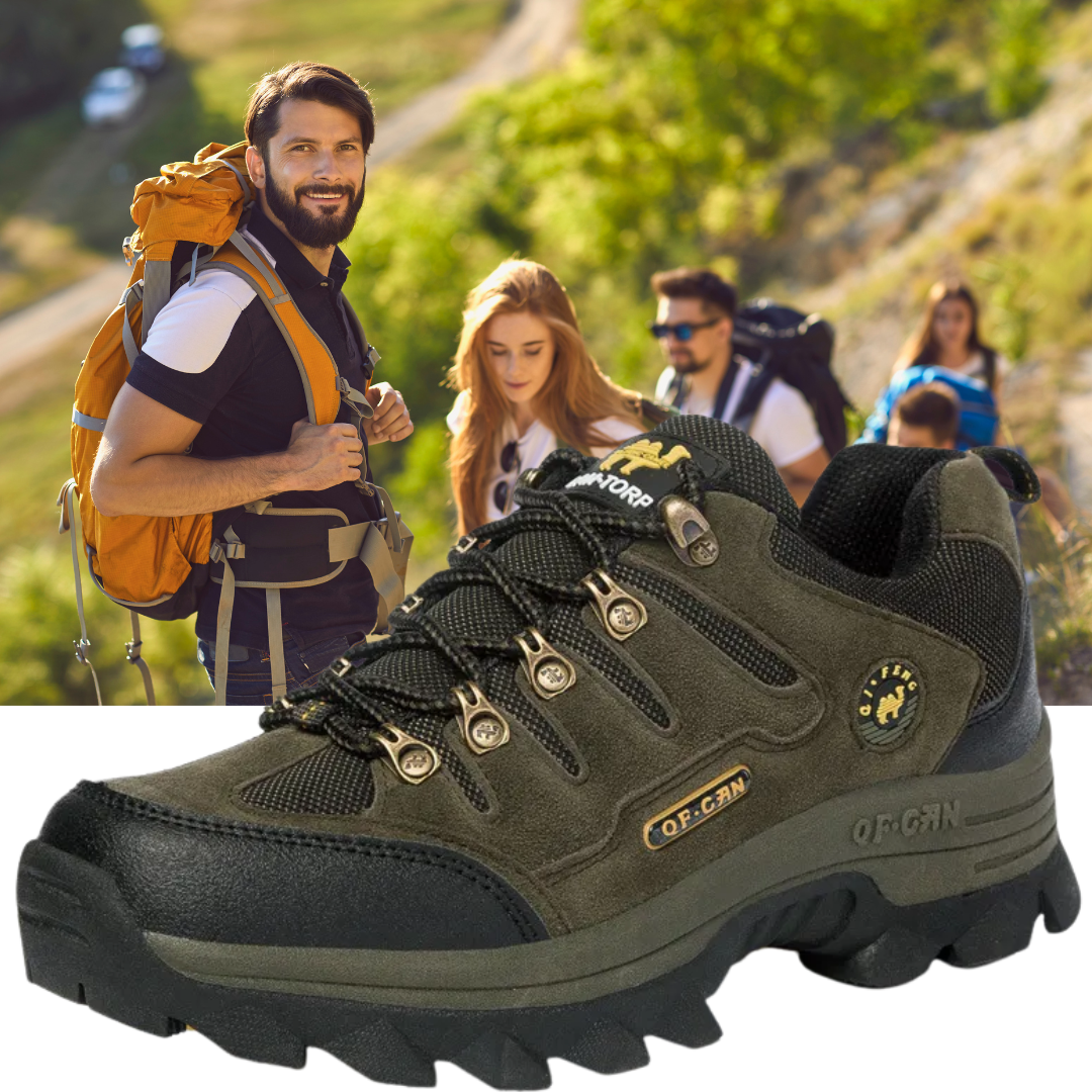 Men's Genuine Leather Comfy Arch Support Hiking Orthopedic Shoes
