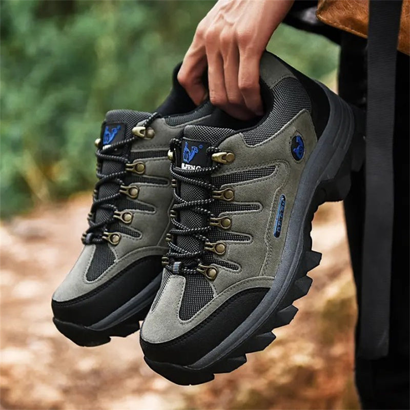 Men's Genuine Leather Comfy Arch Support Hiking Orthopedic Shoes