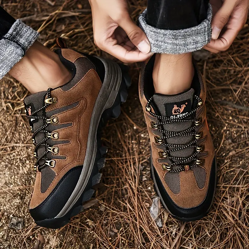 Men's Genuine Leather Comfy Arch Support Hiking Orthopedic Shoes