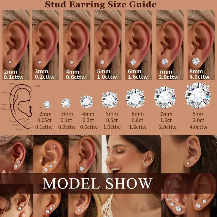 š„Hot Saleš„Brilliant 4-Prong Moissanite Stud Earringsš