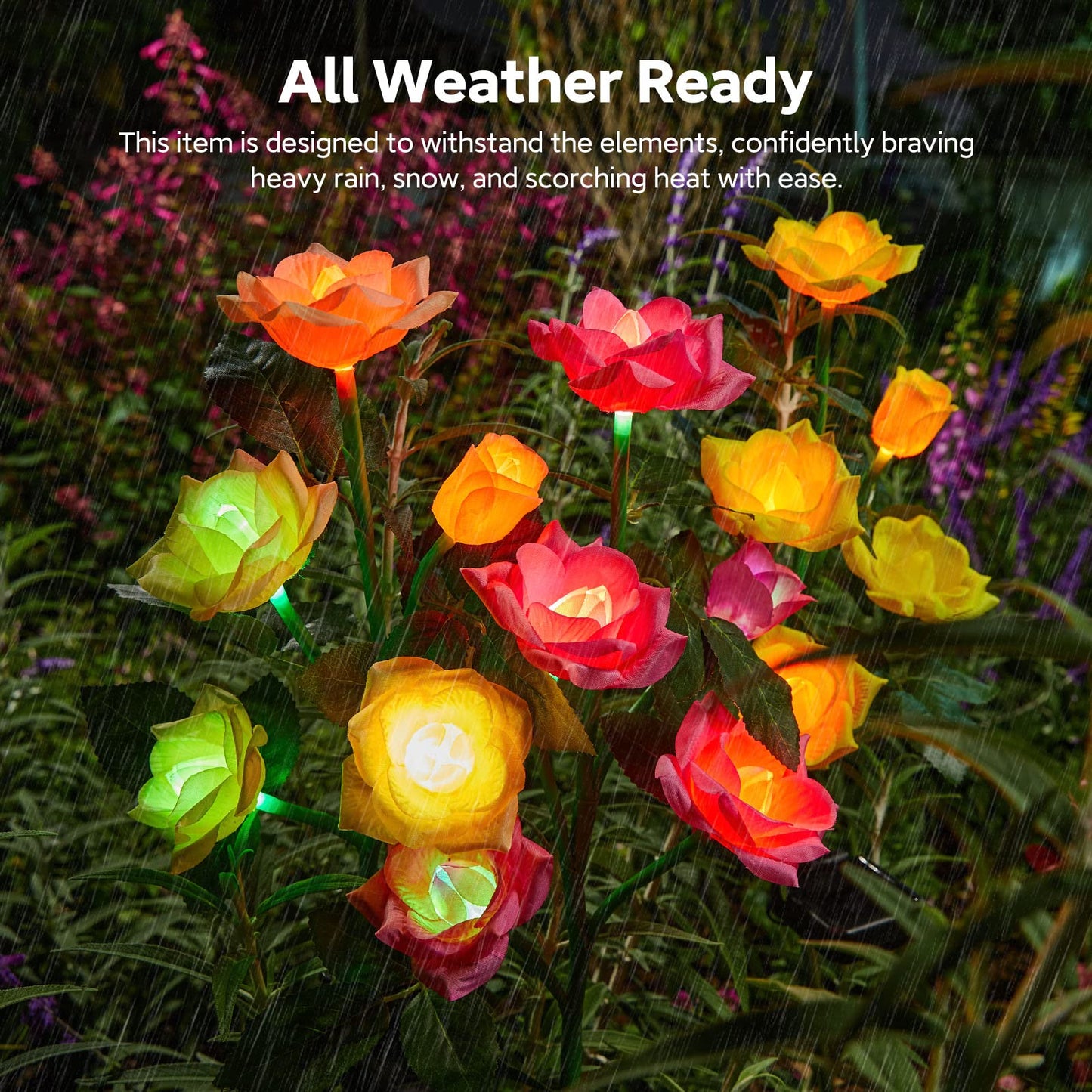 🔥Hot Sale-49% OFF🔥Outdoor Solar Rose Light 🌷