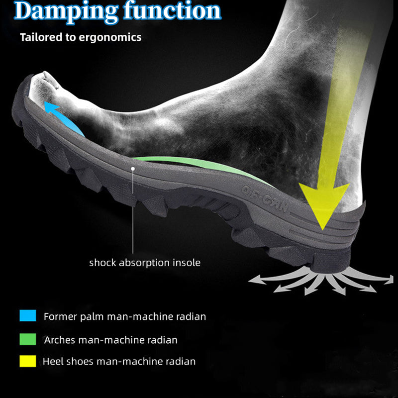 Men's Genuine Leather Comfy Arch Support Hiking Orthopedic Shoes