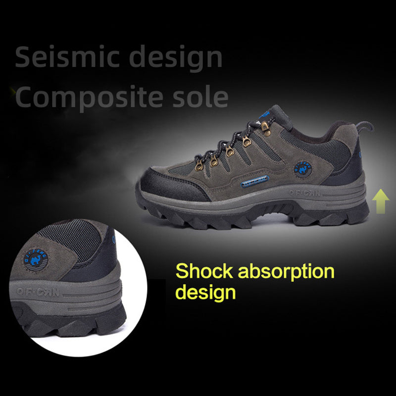 Men's Genuine Leather Comfy Arch Support Hiking Orthopedic Shoes