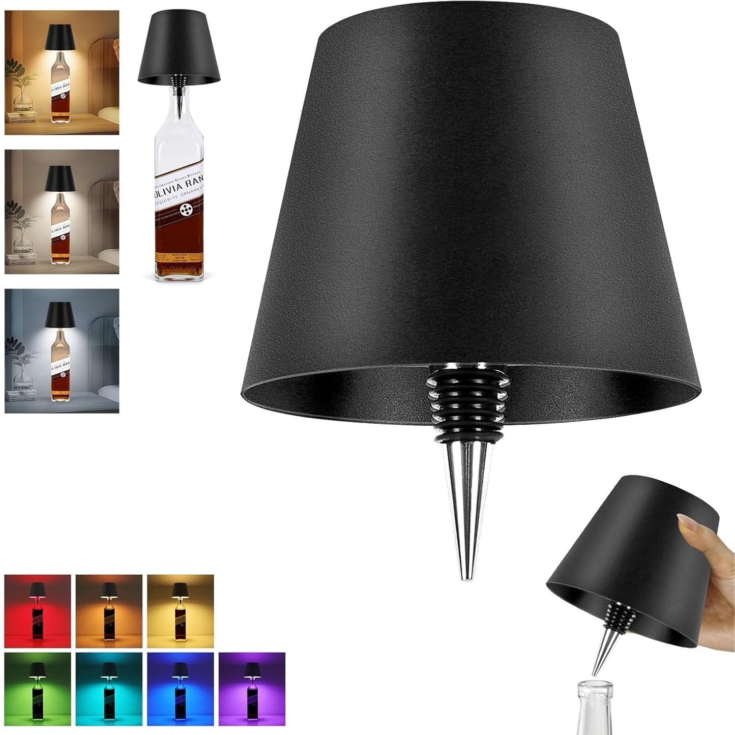 Last Day Promotion!🔥Wireless Bottle Lamp - RGB Mode/ 3 Color Mode