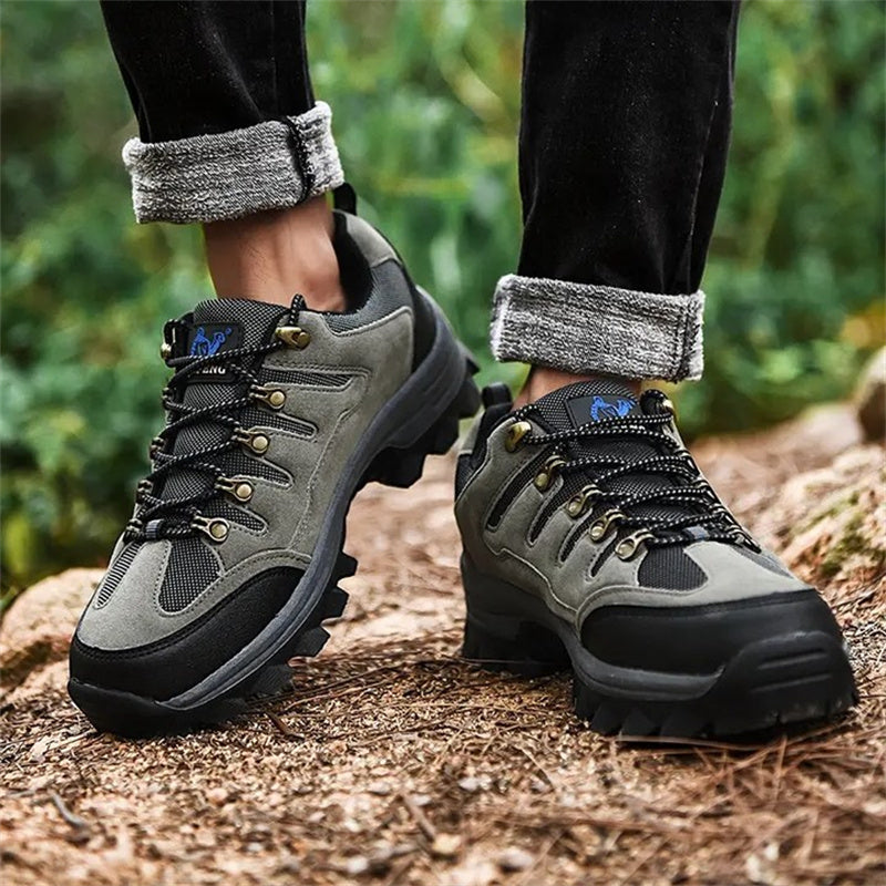 Men's Genuine Leather Comfy Arch Support Hiking Orthopedic Shoes