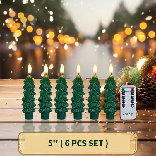 Hot Sale 50% OFF🔥Flameless Taper Candles - Christmas Tree LED Candles🎄