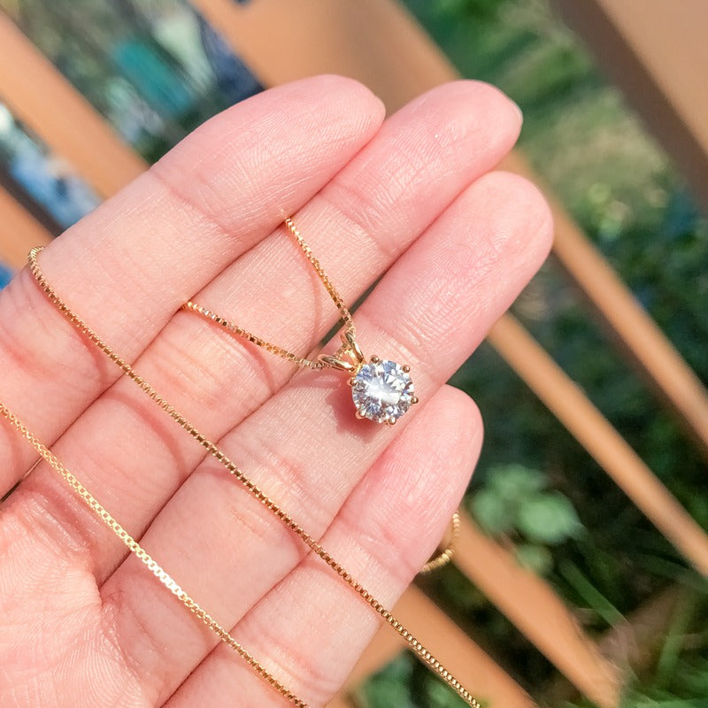 ❤️Special Offer❤️Luxury Solitaire 6-Prong Moissanite Necklace (🎁FREE Earrings Only Today)