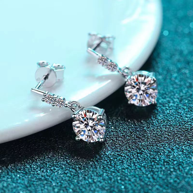 🔥Hot Sale💎Dazzling Moissanite Drop Earrings