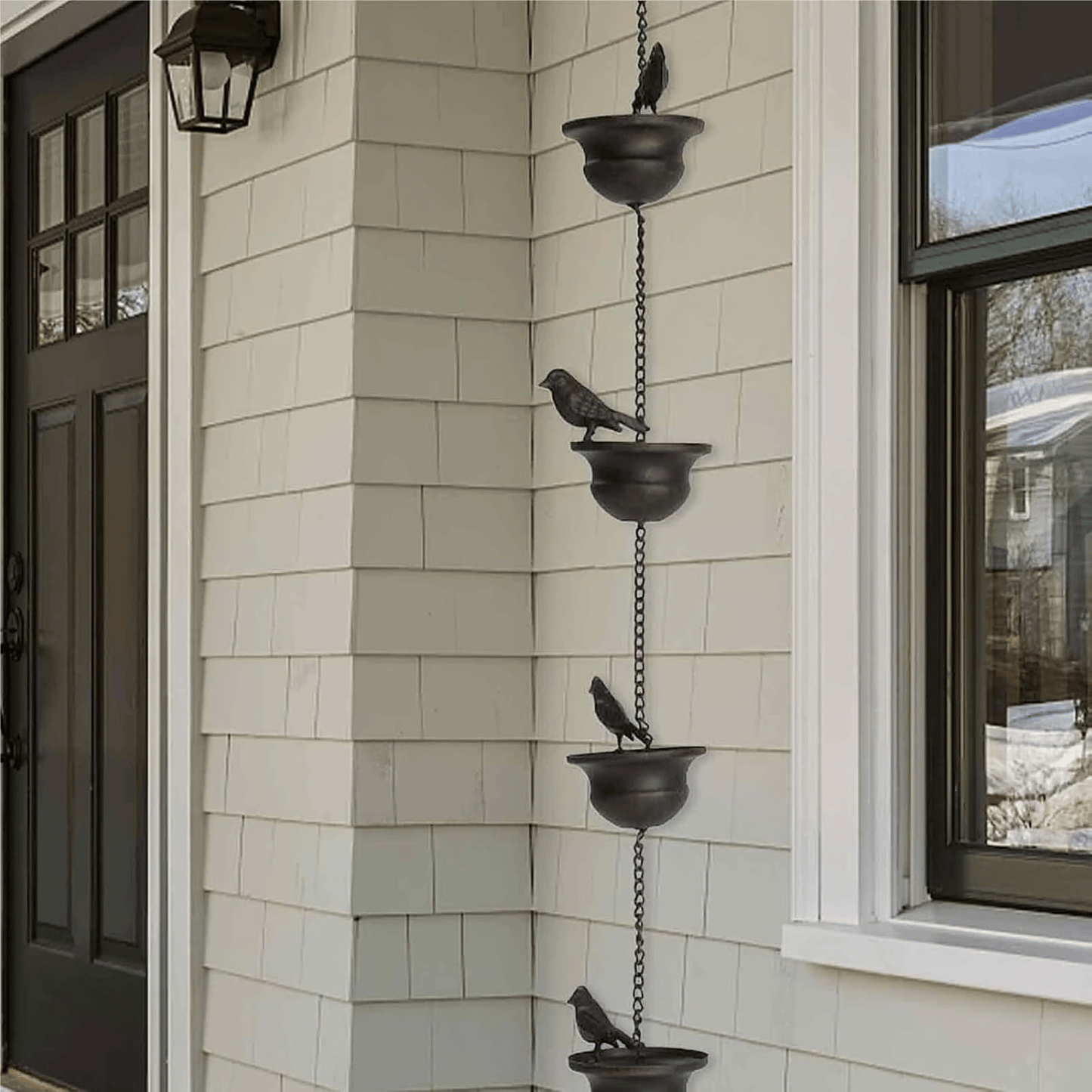 ✨Decorative Rain Chain with Bird Bath Design