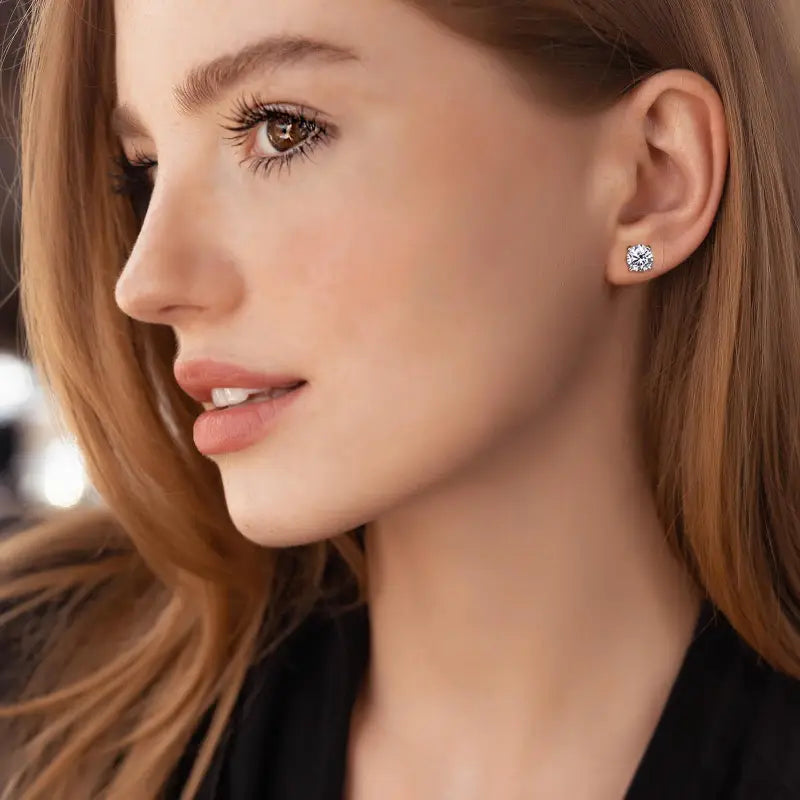 š„Hot Saleš„Brilliant 4-Prong Moissanite Stud Earringsš