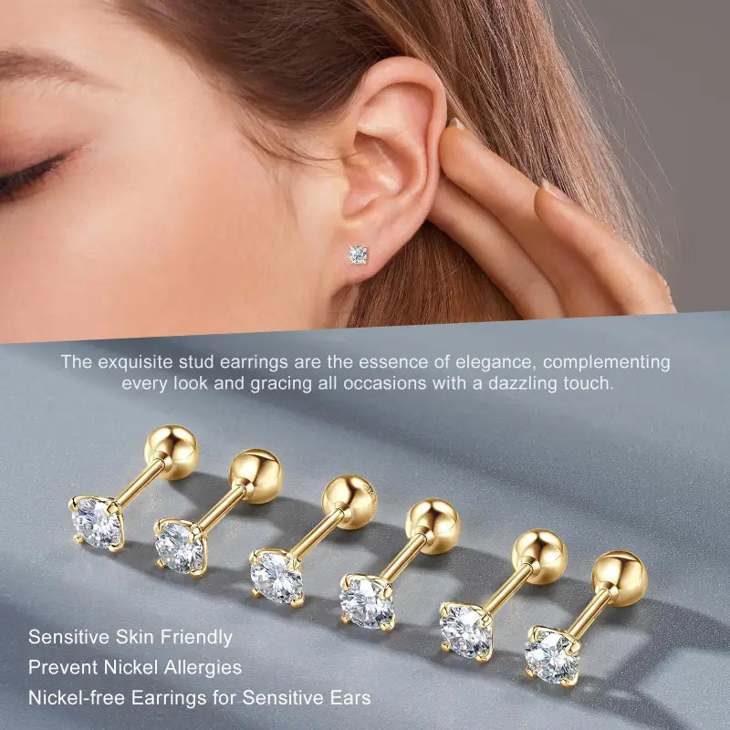 š„Hot Saleš„Brilliant 4-Prong Moissanite Stud Earringsš