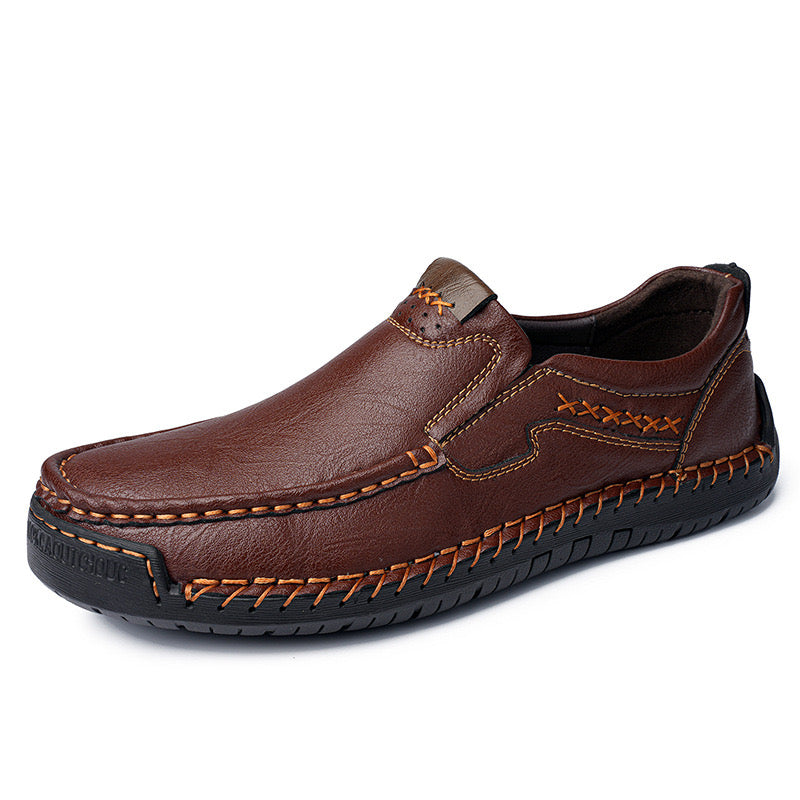 ⏰Promotion - 50% OFF🔥 Men’s Premium Leather Loafers - Arch Support & Wide Fit Slip-On Shoes