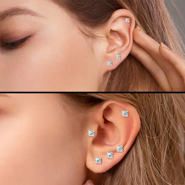 🔥Hot Sale🔥Brilliant 4-Prong Moissanite Stud Earrings💎