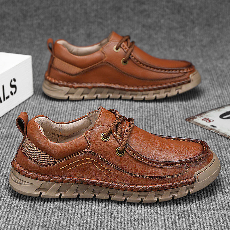 💥Last day of sale💥Men's Casual Comfortable Wear-Resistant Non-Slip Genuine Leather Hand-Sewn Futian Shoes