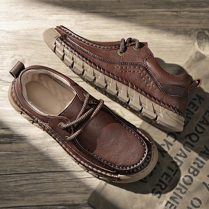 💥Last day of sale💥Men's Casual Comfortable Wear-Resistant Non-Slip Genuine Leather Hand-Sewn Futian Shoes