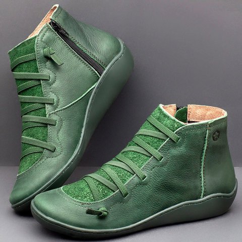 🔥Last Day Promotion 50% OFF - Women's Comfortable Handmade Leather Foot Support Boots
