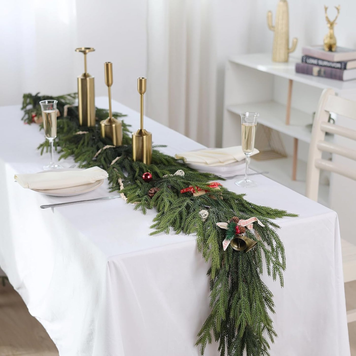 🎅Early Christmas SALE✨Real Touch Deluxe Norfolk Pine Garland🌿