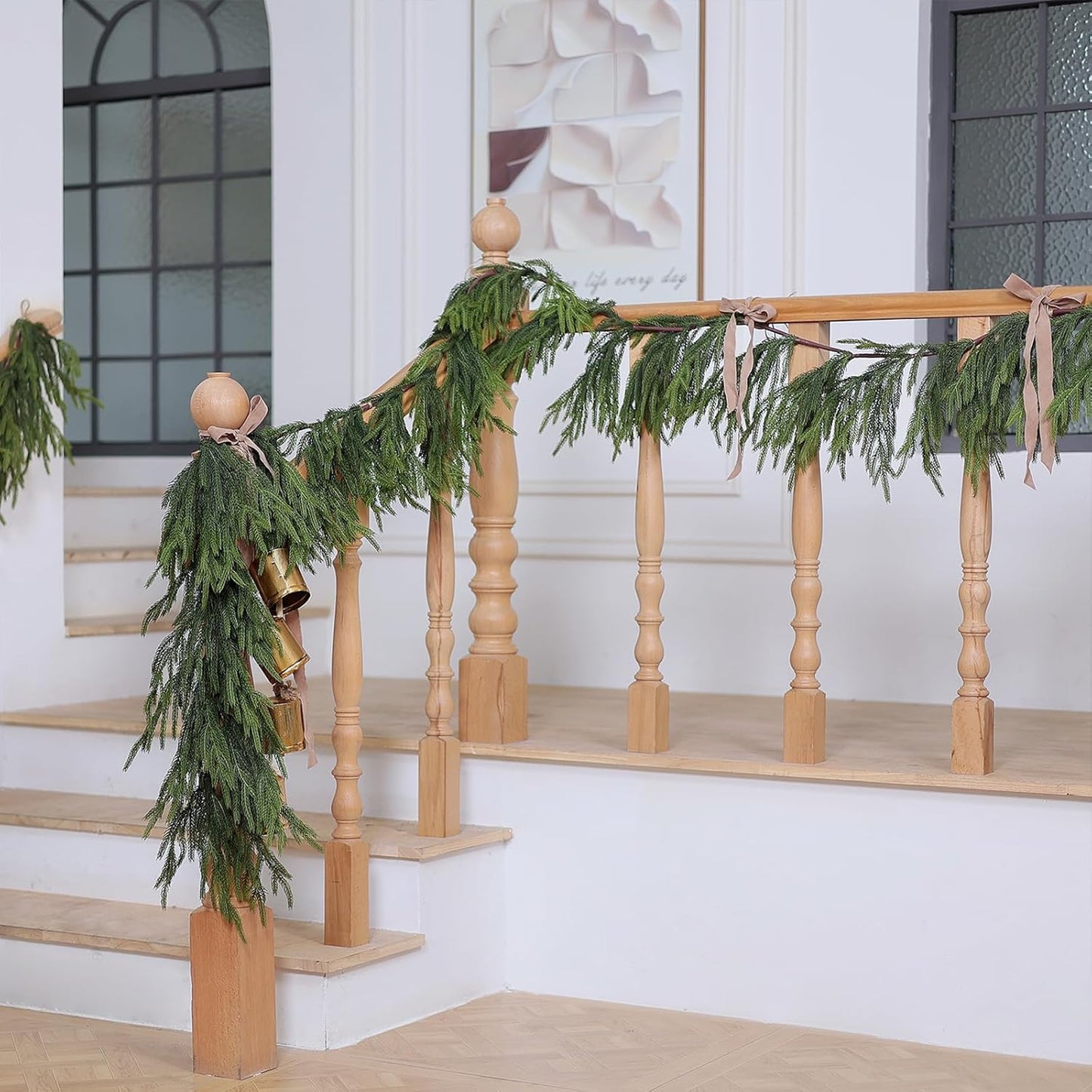🎅Early Christmas SALE✨Real Touch Deluxe Norfolk Pine Garland🌿