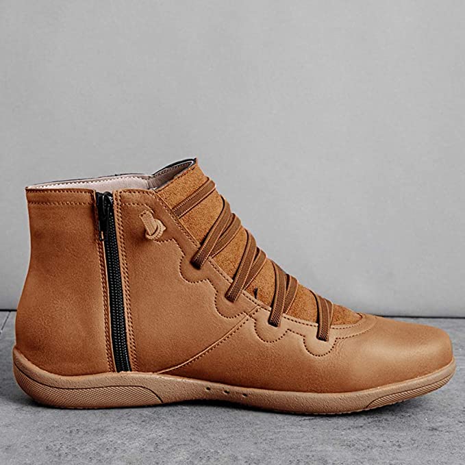 🔥Last Day Promotion 50% OFF - Women's Comfortable Handmade Leather Foot Support Boots