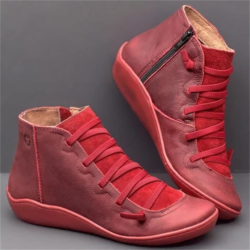 🔥Last Day Promotion 50% OFF - Women's Comfortable Handmade Leather Foot Support Boots