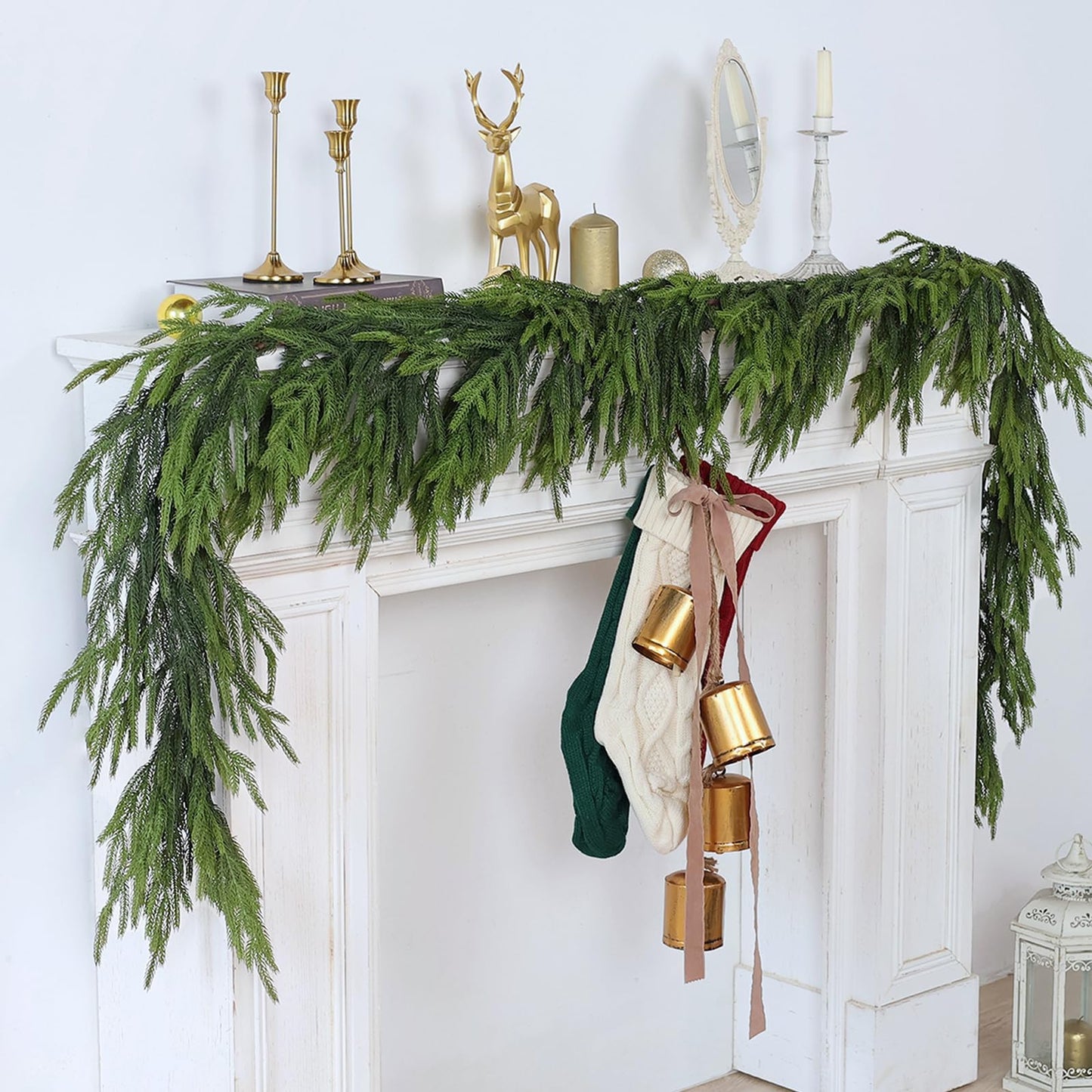 🎅Early Christmas SALE✨Real Touch Deluxe Norfolk Pine Garland🌿