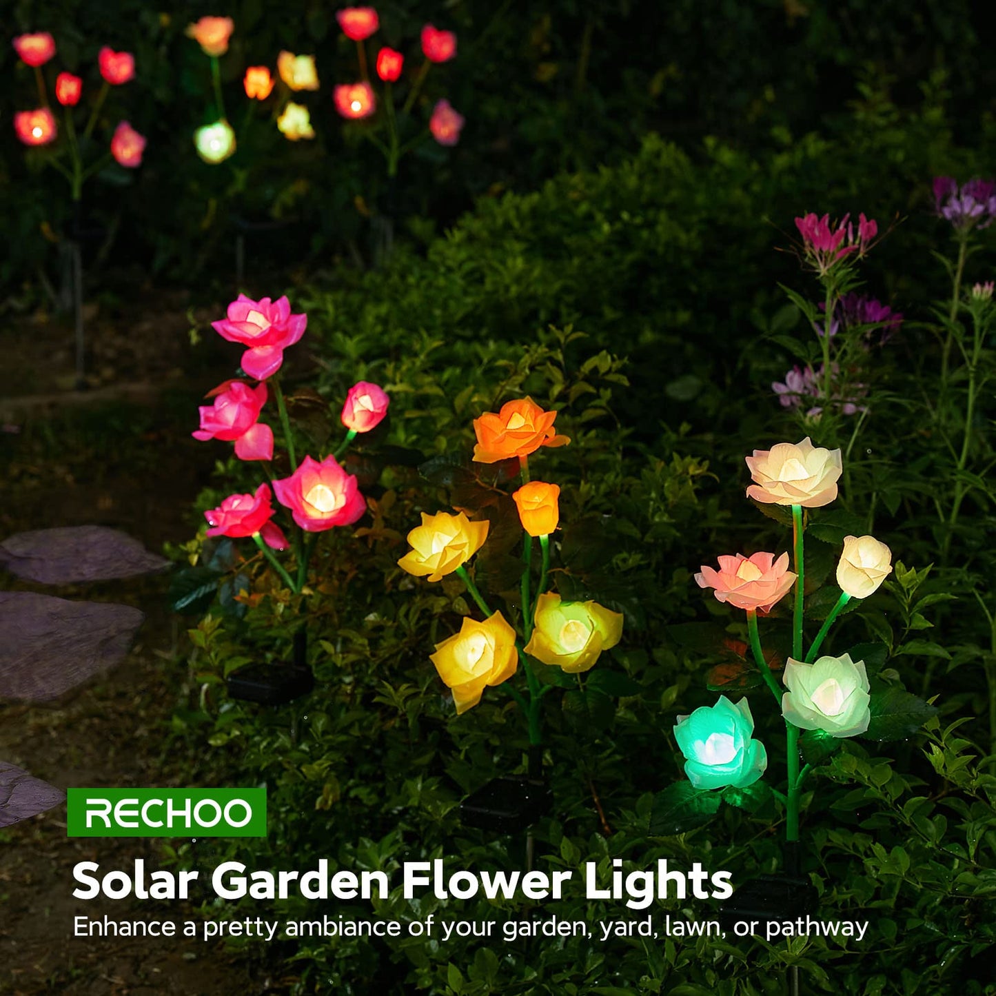 🔥Hot Sale-49% OFF🔥Outdoor Solar Rose Light 🌷