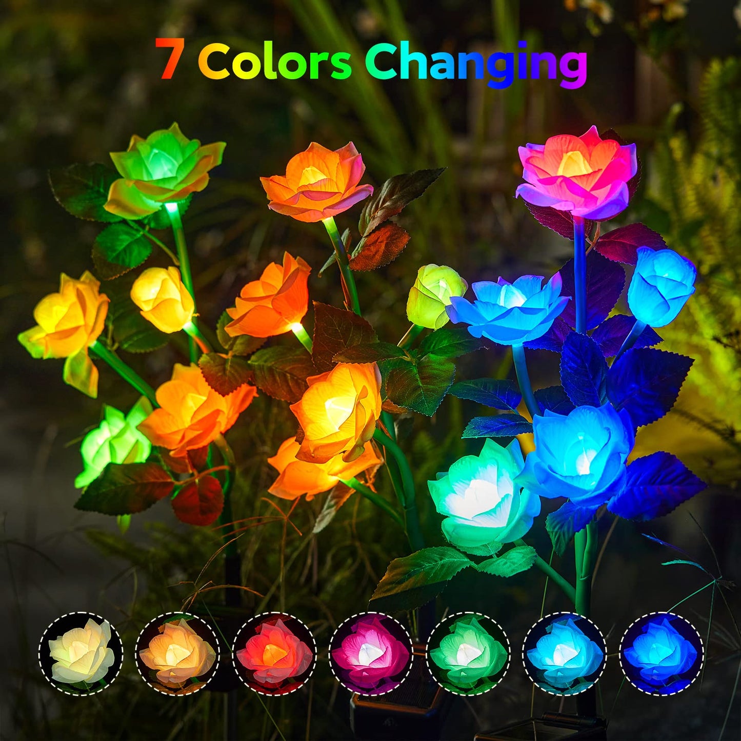 🔥Hot Sale-49% OFF🔥Outdoor Solar Rose Light 🌷