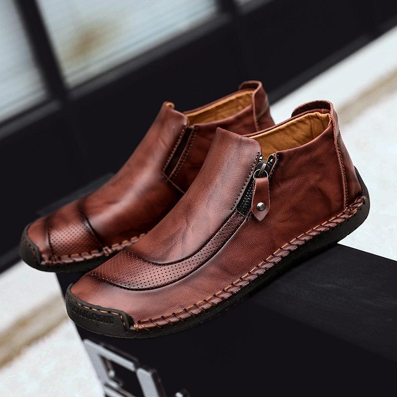 Men of high men's shoes by hand for outdoor leisure shoes boots