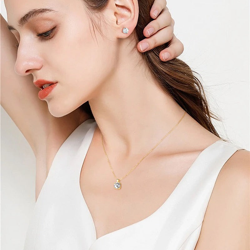 ❤️Special Offer❤️Luxury Solitaire 6-Prong Moissanite Necklace (🎁FREE Earrings Only Today)