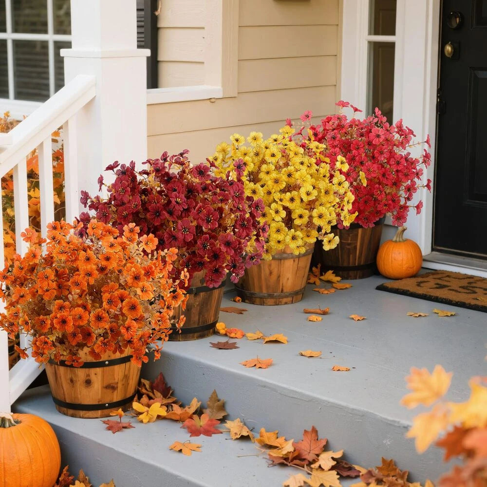 🏆 50K+ SOLD! 💐Lifelike UV-Resistant Sunset Mums – Waterproof, Windproof & Perfect for Fall Decor 🍂