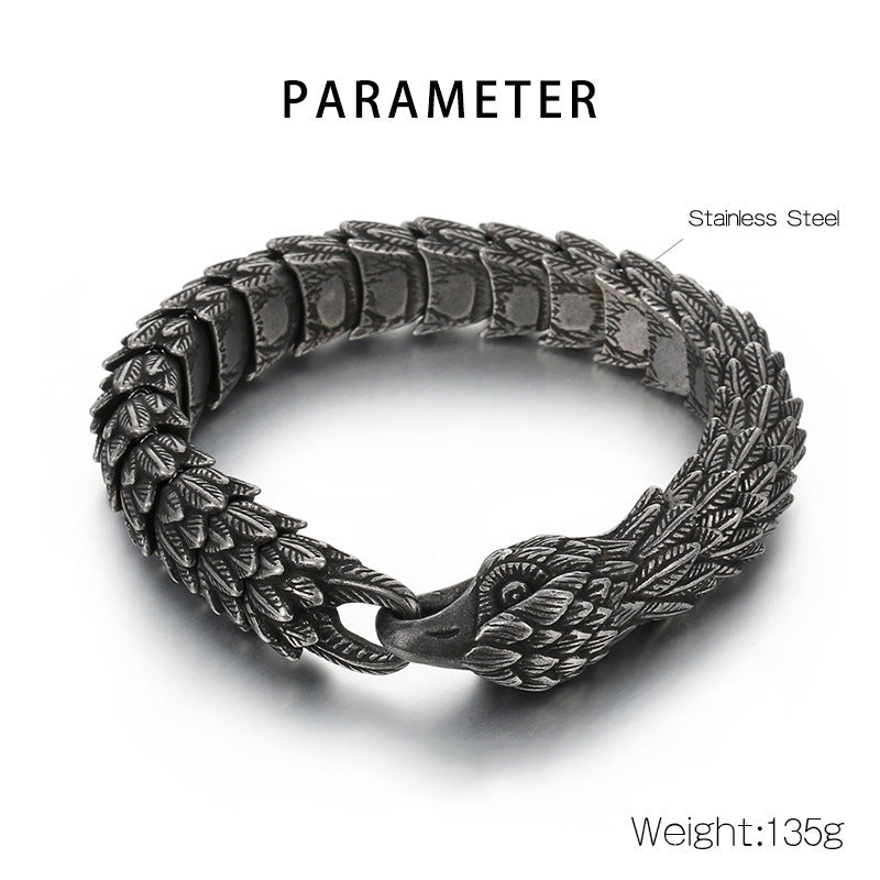 💸The Key to Limitless Wealth - Shadow Scale Eagle Head Bracelet🦅