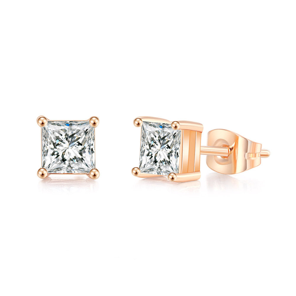 🔥Hot Sale🎁Princess Cut Moissanite Stud Earrings💎