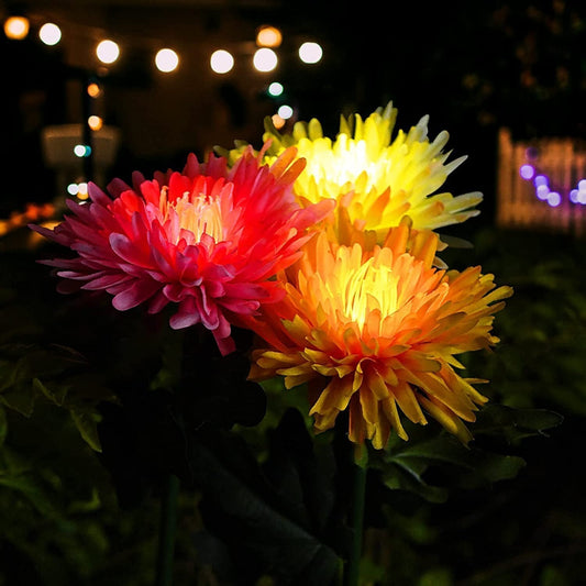 🔥Hot Sale-49% OFF🔥Outdoor Solar Chrysanthemum Garden Light✨