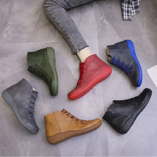 🔥Last Day Promotion 50% OFF - Women's Comfortable Handmade Leather Foot Support Boots