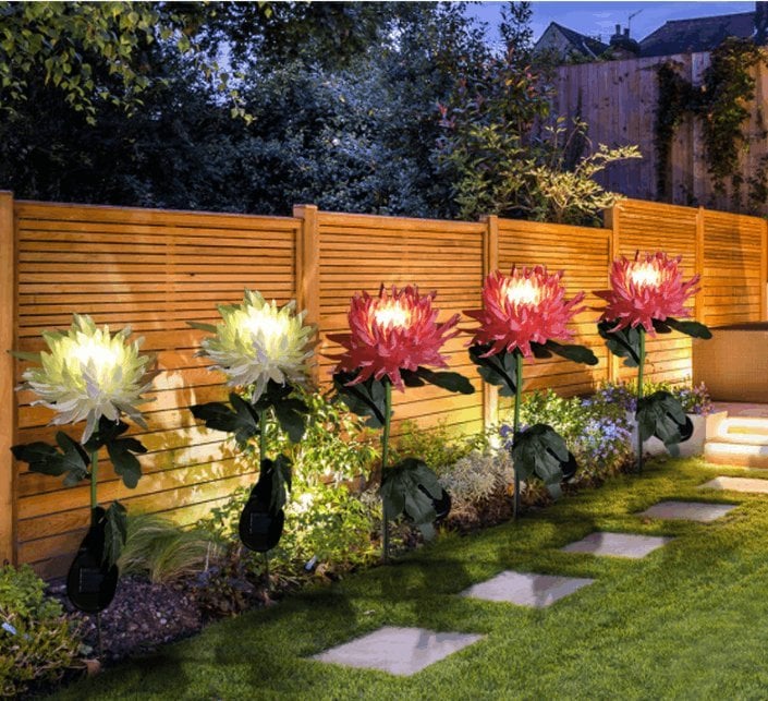 🔥Hot Sale-49% OFF🔥Outdoor Solar Chrysanthemum Garden Light✨