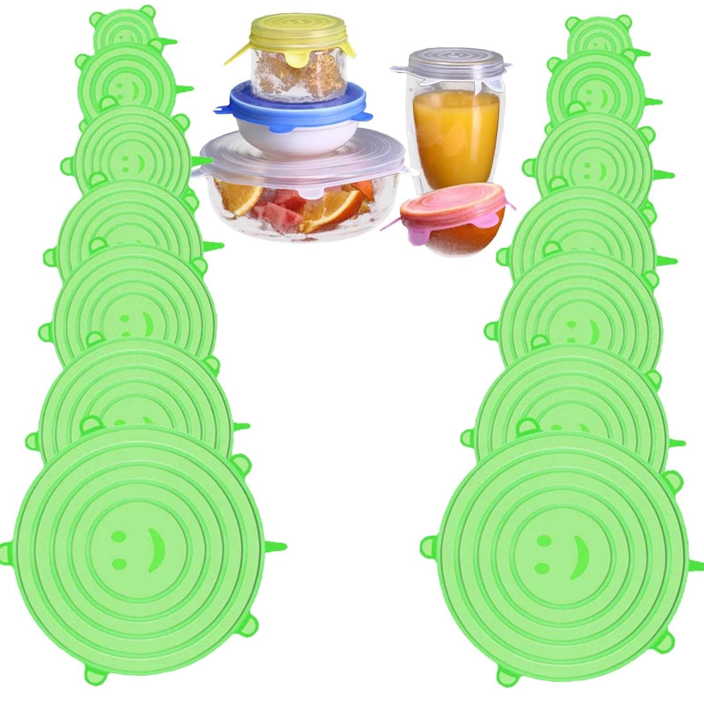 ♻️ 100% Reusable Eco-Friendly - Silicone Stretch Airtight Food Wrap Covers🔥