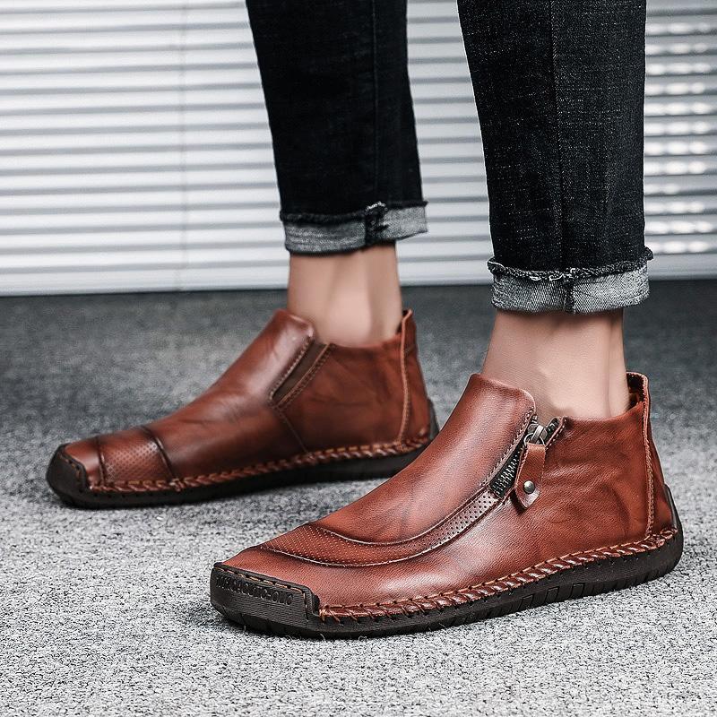 Men of high men's shoes by hand for outdoor leisure shoes boots