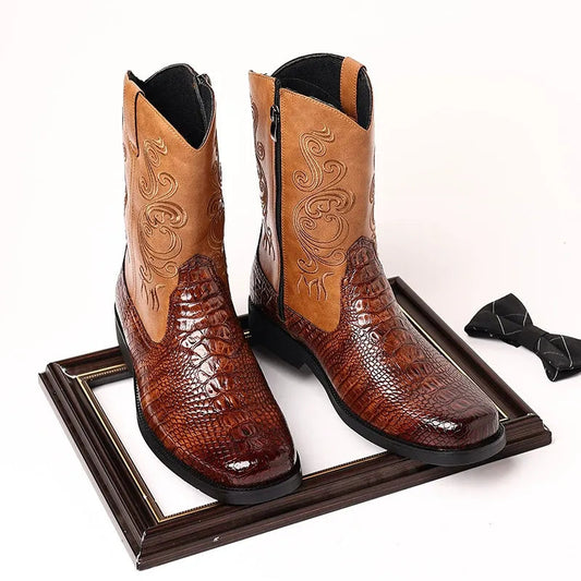 Retro zipper Martin boots
