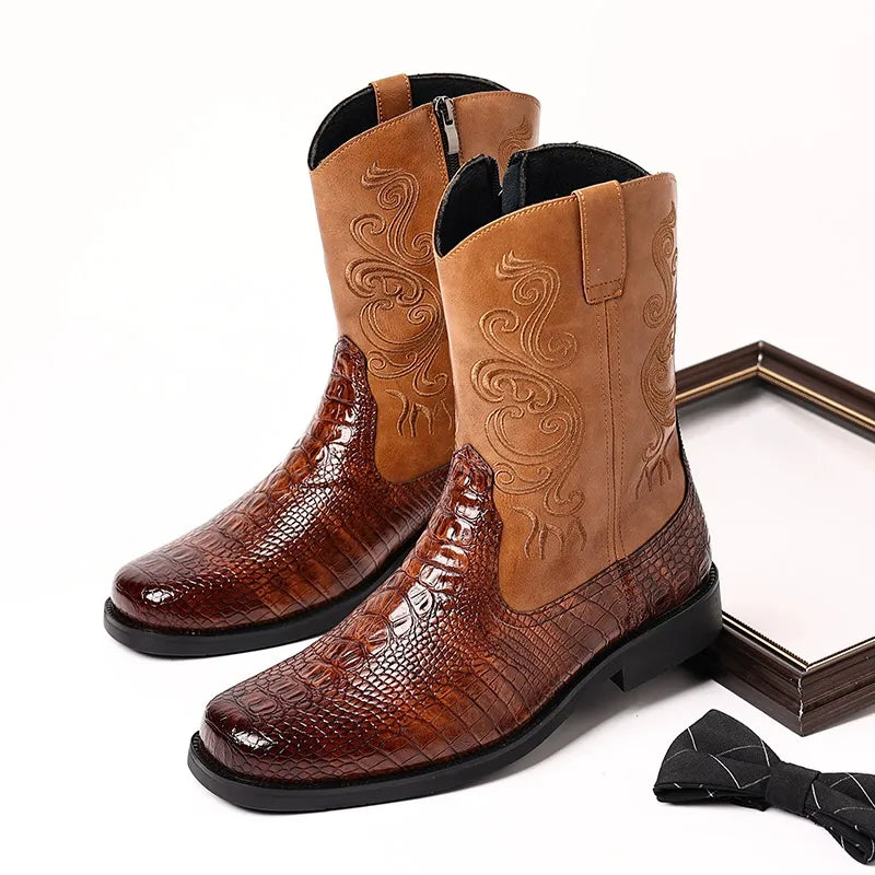 Retro zipper Martin boots