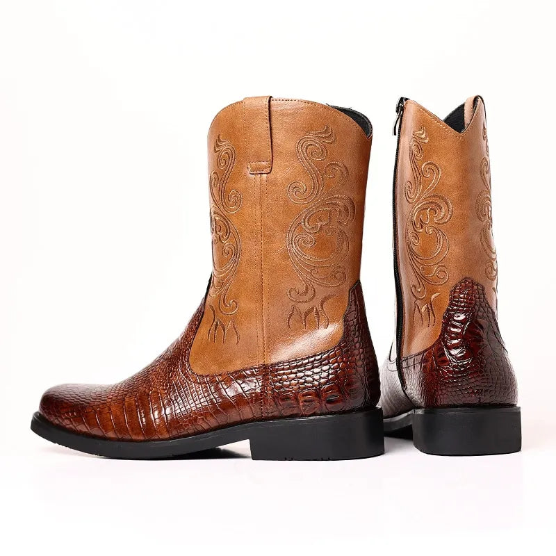 Retro zipper Martin boots