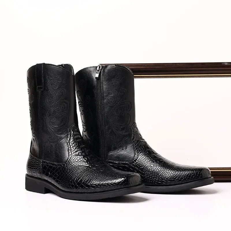 Retro zipper Martin boots