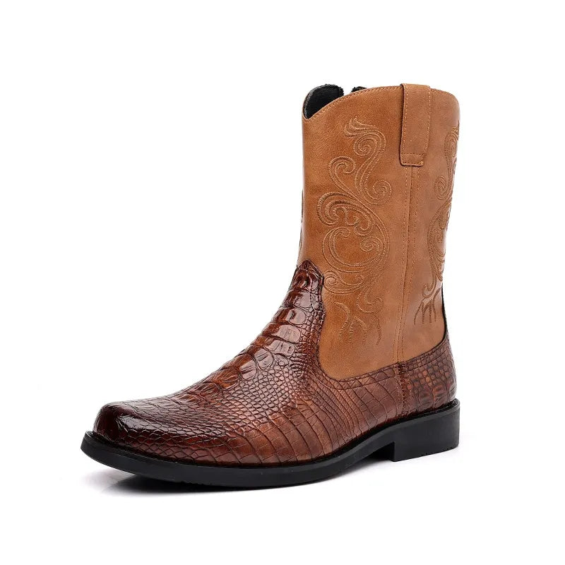 Retro zipper Martin boots