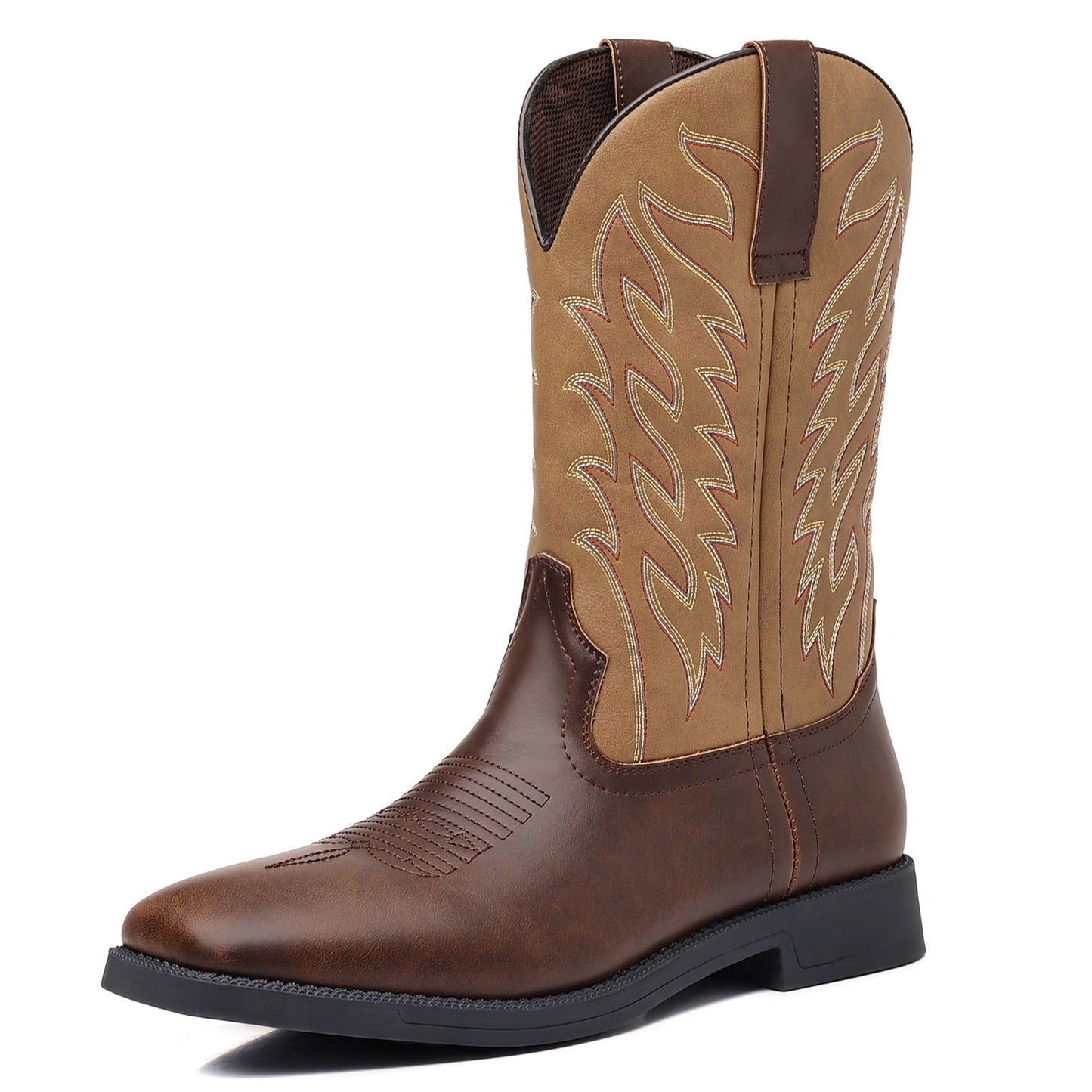 Vintage wide-toe cowboy boots