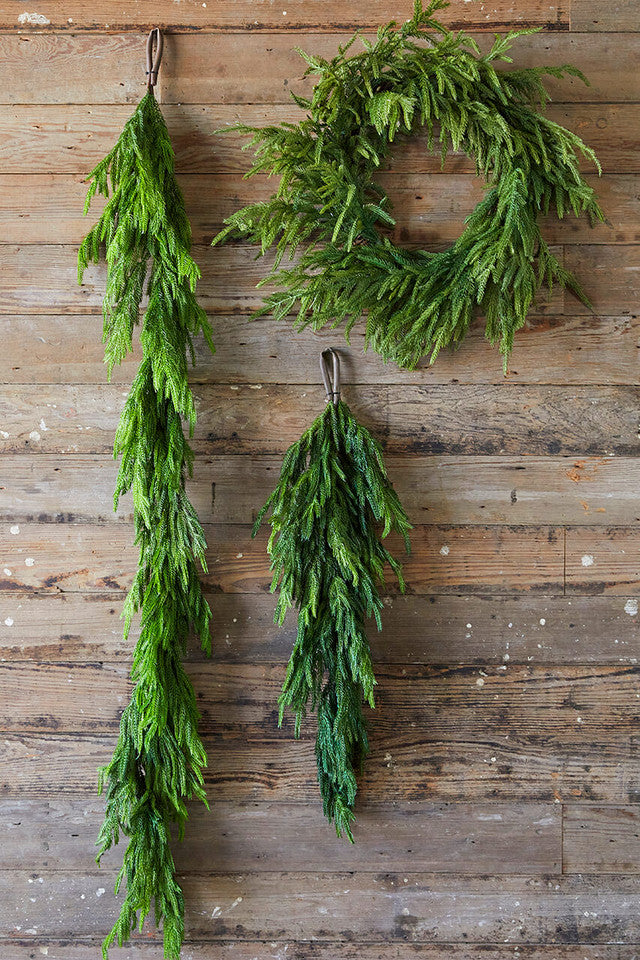 🎅Early Christmas SALE✨Real Touch Deluxe Norfolk Pine Garland🌿