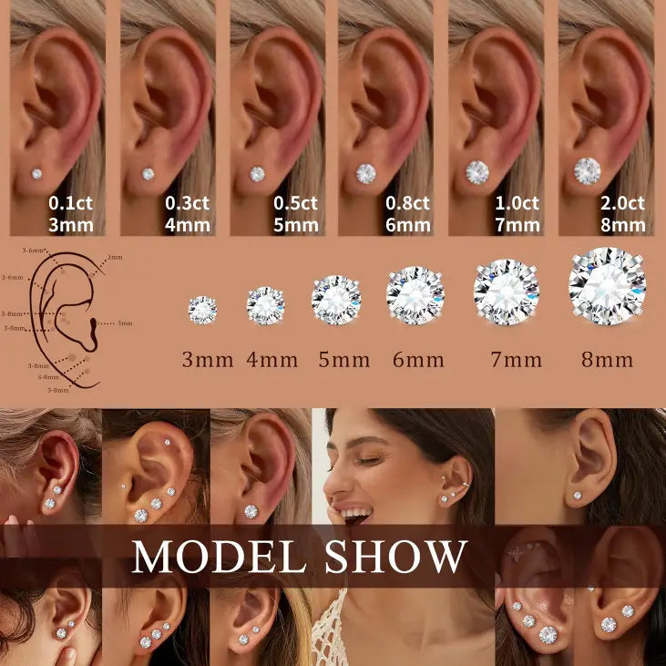 🔥Hot Sale💎Classic 6-Prong Moissanite Earrings💎