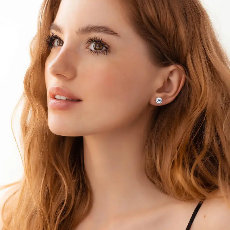 🔥Hot Sale🔥Brilliant 4-Prong Moissanite Stud Earrings💎